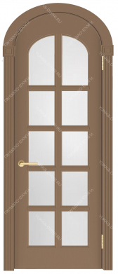 Арочная дверь Квадро-10 стекло мателюкс, "Овал"